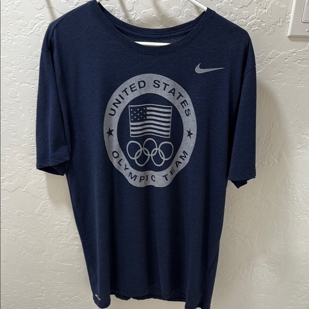 Nike Blue Short Sleeve Tee with Olympic Emblem